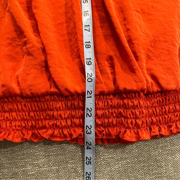 AB Studio Burnt Orange High Neck Sleeveless Blouse Size Medium - Picture 10 of 10